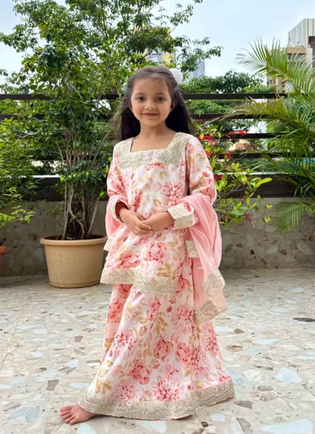 OC 201Heavy Chinon With Embroidery Siqunce Work With Digital Print Work Top With Sarara Dupatta Wholesale Suppliers In Mumbai